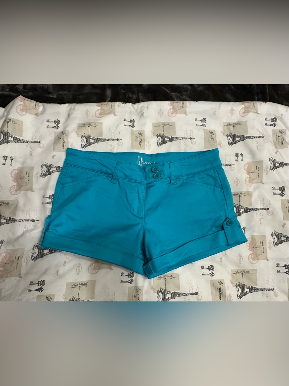 Women’s Bright Blue Cotton Blend Shorts